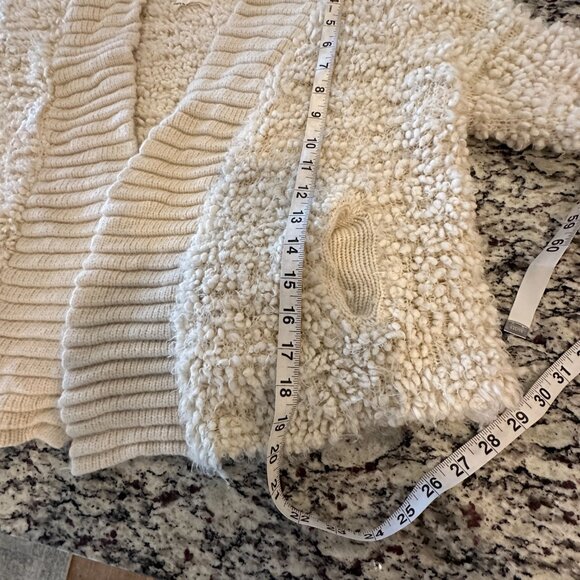 ANTHROLOPOLGIE SLEEPING ON SNOW OPEN WOOL BLEND POPCORN KNIT CARDIGAN SIZE S K13 - Picture 9 of 10